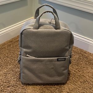 Grey camera bag backpack